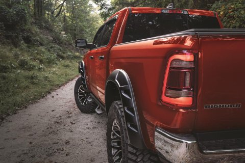 Bushwacker DRT-Style Fender Flares for 2019-2020 SIERRA 1500 - 40130-02 Flare, DRT Style, Rear, Black, Dura-Flex Thermoplastic, GMC, Pair thumbnail 3