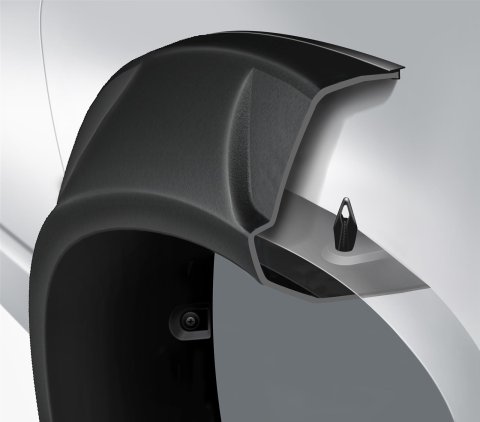Bushwacker DRT-Style Fender Flares for 2019-2020 SIERRA 1500 - 40127-02 Flare, DRT Style, Front, Black, Dura-Flex Thermoplastic, GMC, Pair thumbnail 1