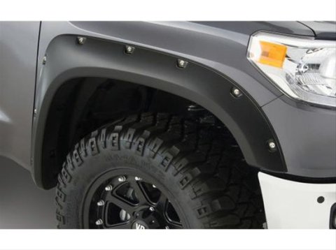 Bushwacker Pocket-Style Fender Flares 40144-02 Flares, Pocket Style, Rear, Dura-Flex Thermoplastic, Black, GMC, Pair thumbnail 1