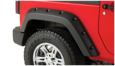 Bushwacker Pocket-Style Fender Flares 40144-02 Flares, Pocket Style, Rear, Dura-Flex Thermoplastic, Black, GMC, Pair thumbnail 2