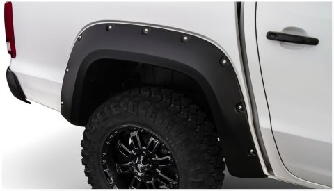 Bushwacker Pocket-Style Fender Flares 171002-02 Flares, Pocket Style, Rear, Black, Dura-Flex Thermoplastic, Volkswagen, Pair thumbnail 1