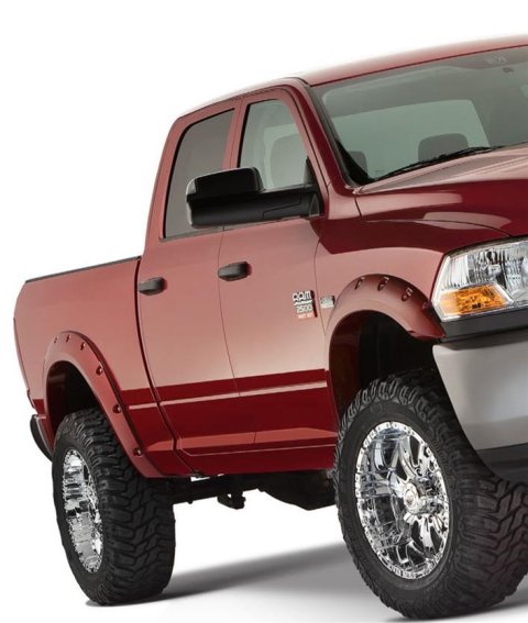 Bushwacker Pocket-Style Fender Flares 50924-65 Flares, Pocket Style, Front, Rear, Granite Crystal Metallic, Thermoplastic, Ram 1500, Set of 4 thumbnail 1