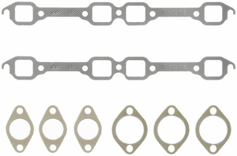Fel-Pro Exhaust Manifold Gaskets MS 9492 B Gasket, Manifold, Steel Core Laminate, Ford, Y Block, Set thumbnail 2