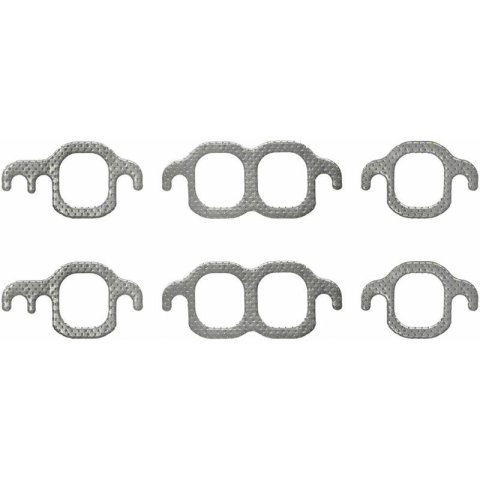 Fel-Pro Exhaust Manifold Gaskets MS 9275 B Gaskets, Manifold, Compressed Fiber Laminate, Chevy, Small Block, Set