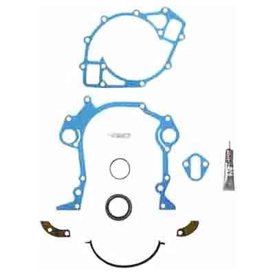 Fel-Pro Timing Cover Gaskets TCS 45279 Gasket, Cover, Cork/Rubber, Ford, Lincoln, Mercury, 429/460, V8, Kit thumbnail 1
