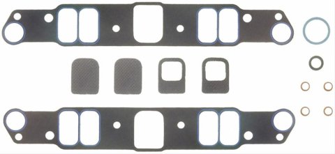 Fel-Pro Performance Intake Manifold Gasket Sets 1233 Gaskets, Manifold, Intake, Composite/Printoseal, 2.20 in. x 1.18 in. Port, .060 in. Thick, Pontiac, 326-455, Set