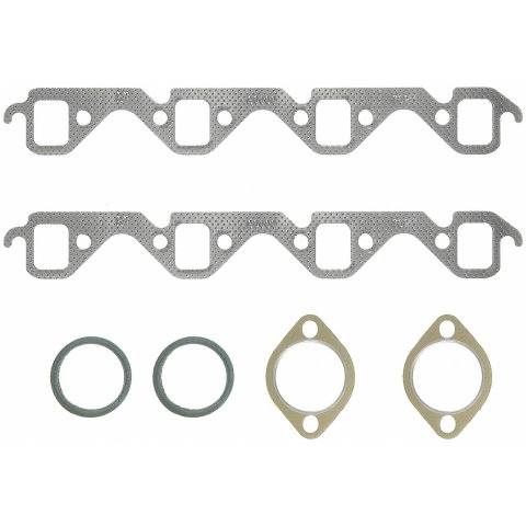 Fel-Pro Exhaust Manifold Gaskets MS 90000 Gaskets, Header, Steel Core Laminate, Stock Port, Ford, Small Block, Pair thumbnail 1