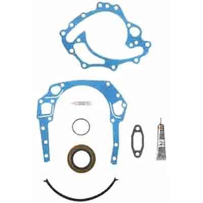 Fel-Pro Timing Cover Gaskets TCS 45283 Gasket, Cover, Cork/Rubber, Ford, Lincoln, Mercury, 351M/400, V8, Kit thumbnail 1