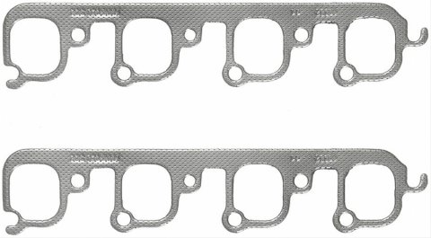 Fel-Pro Exhaust Manifold Gaskets MS 90332 Gasket, Header, Steel Core Laminate, Square Port, DeTomaso, Ford, Mercury, Set