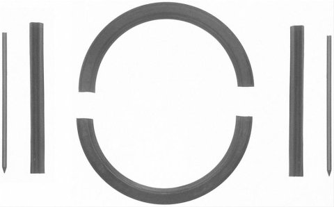 Fel-Pro Rear Main Seals BS 6141 Seal, 2-Piece, Rubber, Ford, Mercury, 239/272/292, Y-Block, Each