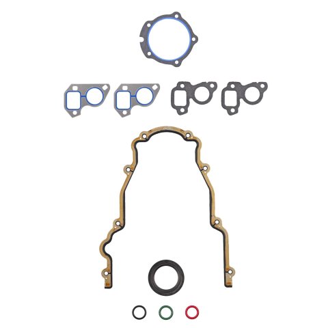 Fel-Pro Timing Cover Gaskets TCS 45993 Gasket, Gen. 3/4 LS Set with Seal and Oil pump O-Rings, Cork/Rubber, 4.8/5.3/5.7/6.0/6.2L, V8's, Kit