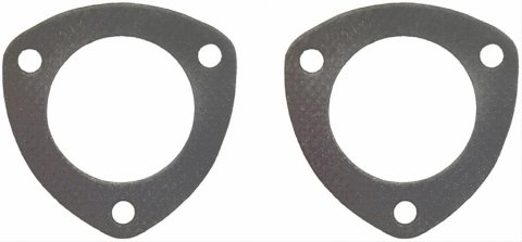 Fel-Pro Performance Collector Gaskets 2014 Gaskets, Triangle, Steel Core Laminate, 3-Hole, 2.500 in. Inside Diameter, Pair
