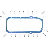 Fel-Pro Oil Pan Gaskets OS 34510 T Gasket, 1-Piece, Rubber/Steel Core, Chevy, Small Block, Thick Front Seal, Chevy, Small Block, Each thumbnail 1