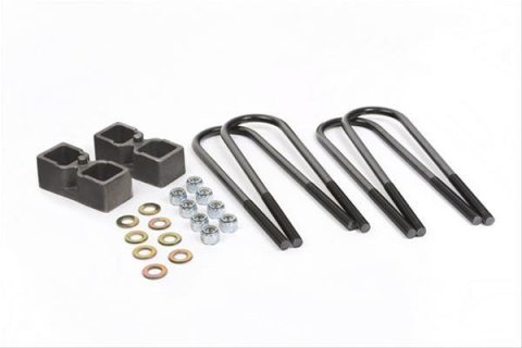 Daystar Leaf Spring Block Kits KC09130 Blocks, Rear Axle Position, Steel, 2.00 in. Thick, U-bolts, Dodge, Ram, Kit
