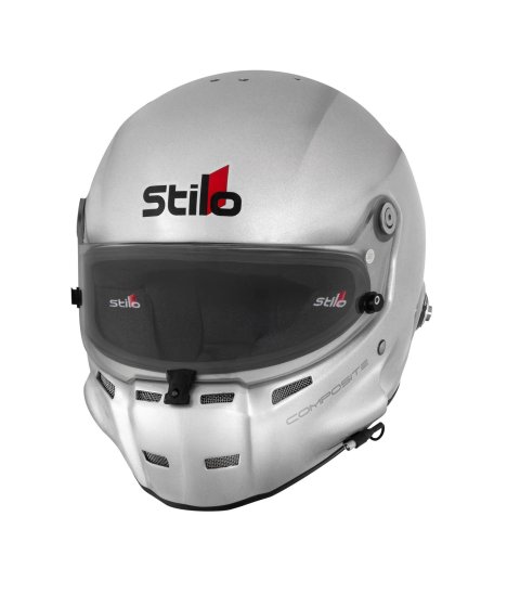 Stilo ST5 GT Composite Helmets AA0700AF2T64 Helmet, Composite, Full, Matte Silver, Clear Shield, Snell SA2020/FIA 8859-2020, EPS Liner, No Graphic, 3X-Large, Each thumbnail 3