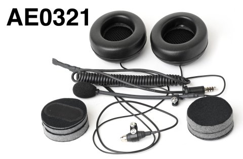 Stilo Radio Helmet Kits AE0321 Communicator Accessories,Naked Dual Ear Bud Ready, Ear Muff Speakers, GENTEX Noise Cancelling Magnetic-Dynamic BOOM Microphone, Each thumbnail 1