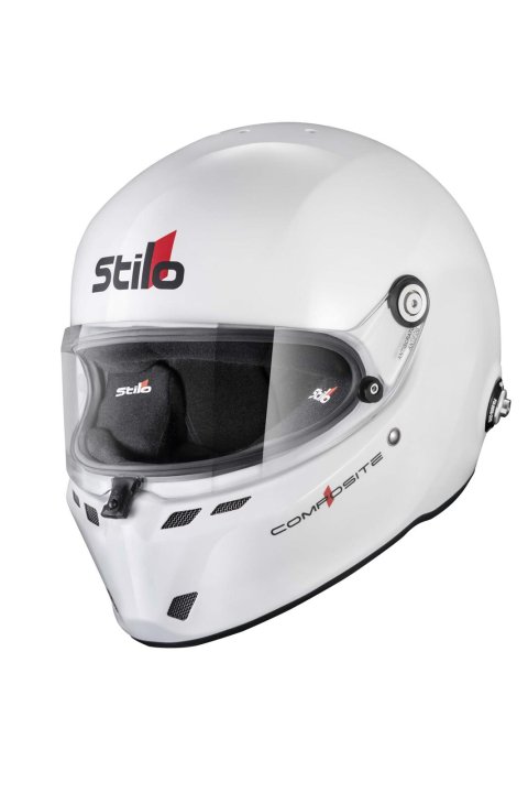 Stilo ST6 FN Composite Helmets AA0810AF2V610101 Helmet, Composite, Full, Gloss, White, Snell SA2020, FIA 8859-2018, Clear Visor, X-Large, 61cm, EPS Liner, Each thumbnail 1