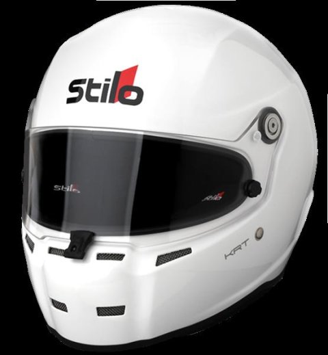 Stilo ST5 KRT20 Karting Helmets AA0714AH2U59 Helmet, KRT20, Karting, Full, Gloss, White, Clear Shield, Snell K2020, EPS Liner, No Graphic, Large, Each