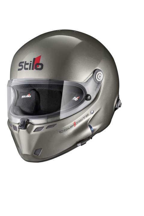 Stilo ST6 GT Composite Helmets AA0800AF2V57 Helmet, Composite, Full, Gloss, Titanium, Snell SA2020, FIA 8859-2024, Clear Visor, Medium, 57cm, EPS Liner, Each thumbnail 2