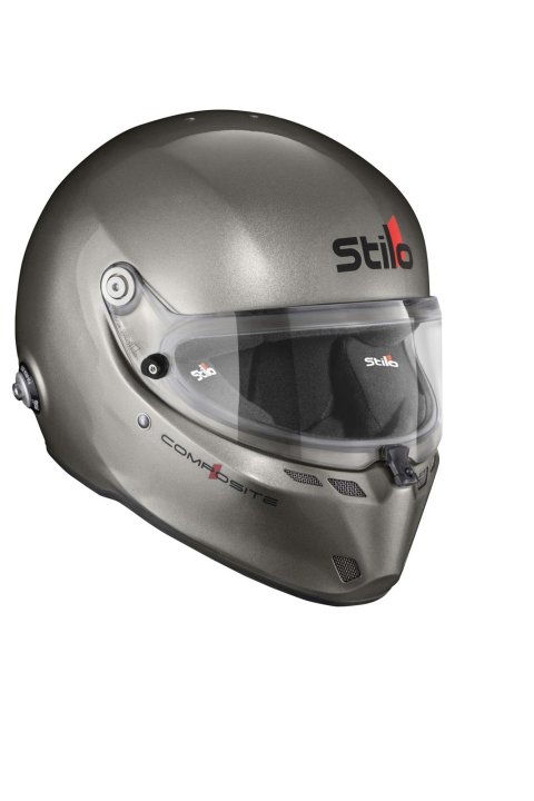 Stilo ST6 FN Composite Helmets AA0810AF2V64 Helmet, Composite, Full, Gloss, Titanium, Snell SA2020, FIA 8859-2018, Clear Visor, 3X-Large, 64cm, EPS Liner, Each thumbnail 5
