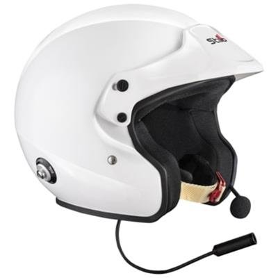 Stilo Venti Sport Plus Composite Helmets AA0132HG2T55 Helmets, Composite, White, Gloss, Snell SA2020, FIA-8859-2020, Boom Mic/Speakers, Open Face, No Graphic, Small, Each thumbnail 1
