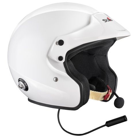 Stilo Venti Sport Plus Composite Helmets AA0132HG2T55 Helmets, Composite, White, Gloss, Snell SA2020, FIA-8859-2020, Boom Mic/Speakers, Open Face, No Graphic, Small, Each thumbnail 5