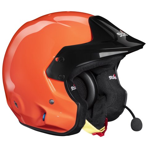 Stilo Venti Trophy Offshore Helmets DA0112EF2T64 Helmet, Offshore, Open, Gloss, Orange, Snell SA2020, FIA 8859-2015, EPS Liner, No Graphic, 3X-Large, Each thumbnail 2