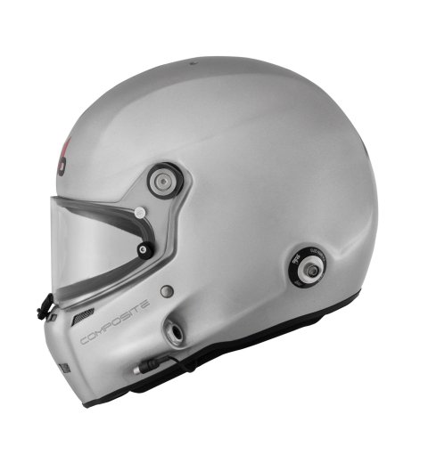Stilo ST5 GT Composite Helmets AA0700AF2T61 Helmet, Composite, Full, Matte Silver, Clear Shield, Snell SA2020/FIA 8859-2020, EPS Liner, No Graphic, X-Large, Each thumbnail 1