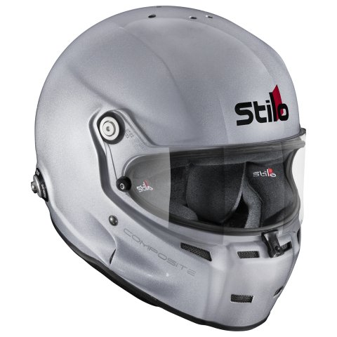 Stilo ST5 GT Composite Helmets AA0700AF2T61 Helmet, Composite, Full, Matte Silver, Clear Shield, Snell SA2020/FIA 8859-2020, EPS Liner, No Graphic, X-Large, Each thumbnail 4