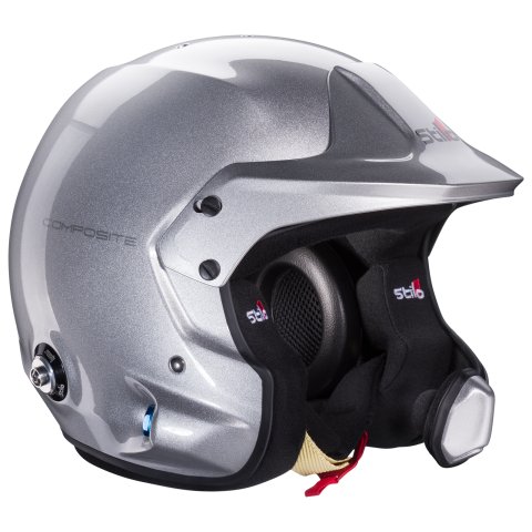 Stilo Venti WRC Composite Helmets AA0220BG2T64 Helmet, Composite, Gloss Silver, Snell SA2020/FIA 8859-2015, No Graphic, 3X-Large, Each thumbnail 6