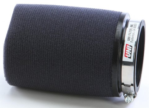 UNI Filter Clamp-On Pod Filters UP-5275 Air Filter, Pod, Clamp-On, Round Flanged Style, Foam, Black, Each thumbnail 1