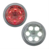 J. W. Speaker 6043 LED Work Lights 344731 Auxiliary Light, Work/Taillight, LED, 4.5 in. Round, Red/Clear, Aluminum, 12-24 V, Each thumbnail 1