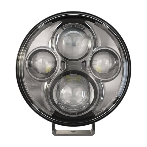 J. W. Speaker TS4000 LED Auxiliary Lights 551603 Light, ECE Light, LED, High Beam, 7 in. Round, Clear, Chrome Inner Bezel, Aluminum, 12-24 V, Pair