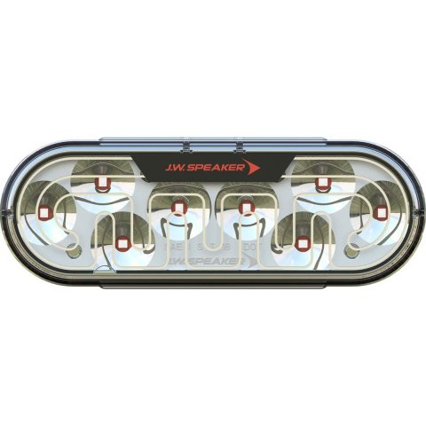 J.W. Speaker Taillight Assemblies 0346704 274-12/24V S/T/T RED HTD W/HRNS
