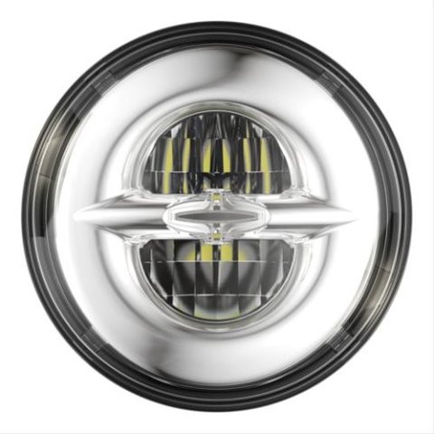 J. W. Speaker 8720 Reflector LED Headlights 552861 Powersports Headlight Assemblies, Model Reflector, Chrome Bezel, LED, Clear Lens, Aluminum Housing, Black, Each thumbnail 3