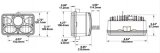 J. W. Speaker 8820 LED Headlights 550271 Headlight Assemblies, Model 8820, LED, Clear Lens, Black Housing, Black Bezel, 12-24 V Headlight, 3-Point Mount, Each thumbnail 3