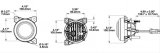 J. W. Speaker 95 LED Headlights 553721 Headlight Assemblies, Model 95, LED, Clear Lens, Black Housing, Black Bezel, 12-24 V High Beam, Each thumbnail 5