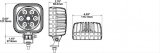 J. W. Speaker 832 LED Auxiliary Lights 1300161 Light, Work Light, LED, Spot Beam, 4 in. Square, Clear, Aluminum, 12-24 V, Each thumbnail 2