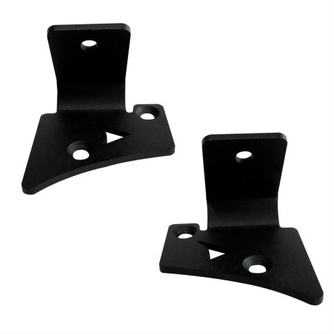 J. W. Speaker Auxiliary Light Mounting Brackets 6149233 Bracket, Aluminum, Black Powdercoated, Jeep, TJ, Pair