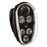 J. W. Speaker 515 Material Handling LED Headlights 548901 Headlight Assemblies, Model Handing, LED, Clear Lens, Black Housing, Black Bezel, Each thumbnail 1