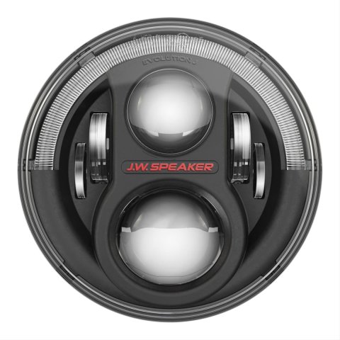 J. W. Speaker 8700 Evo 2 ECE-Compliant Dual Burn LED Headlights for 2007-2017 WRANGLER, 2018 WRANGLER JK - 554563 Headlight Assembly, Series, Black Bezel, 12 V, ECE Compliant, Left Hand Drive, LED, Jeep, Pair thumbnail 1