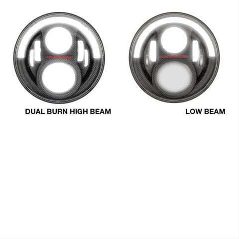 J. W. Speaker 8700 Evo 2 ECE-Compliant Dual Burn LED Headlights for 2007-2017 WRANGLER, 2018 WRANGLER JK - 554563 Headlight Assembly, Series, Black Bezel, 12 V, ECE Compliant, Left Hand Drive, LED, Jeep, Pair thumbnail 4