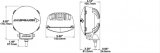 J. W. Speaker TS3001R LED Auxiliary Lights 550443 Light, DOT Light, LED, Adjustable Bracket Mount, 6 in. Round, Clear, Composite, 12-24 V, Pair thumbnail 8