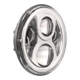 J. W. Speaker 8700 Evo 2 DOT-Compliant Dual Burn LED Headlights 554991 Headlight Assemblies, Headlights, Clear Lens, Natural Housing, Chrome Bezel, 12-24 V, Mounting Ring, Each thumbnail 1