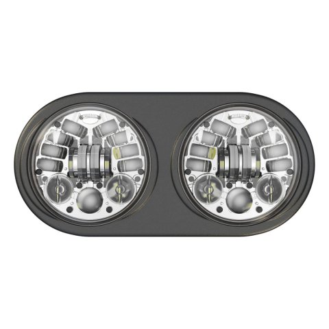 J. W. Speaker 8692 Adaptive 2 LED Headlights 555141 Headlights, LED, Round, Clear Lens, Gray Housing, Chrome Inner Bezel, 5.750 in. Diameter, Harley-Davidson®, Pair thumbnail 4