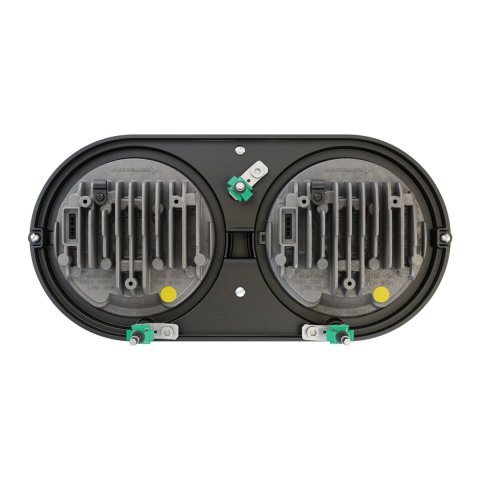 J. W. Speaker 8692 Adaptive 2 LED Headlights 555141 Headlights, LED, Round, Clear Lens, Gray Housing, Chrome Inner Bezel, 5.750 in. Diameter, Harley-Davidson®, Pair thumbnail 5