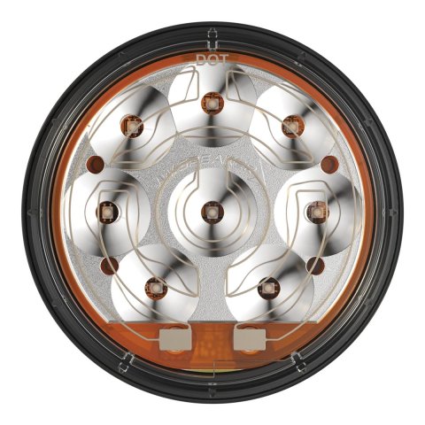 J. W. Speaker 234 DOT-Compliant LED Taillights 347871 Trailer Light, Turn Signal Lamp, 4 in., Non-Heated Clear Lens, LED, Amber, Each