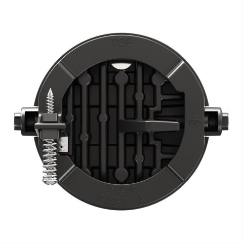 J. W. Speaker 6146 Ford Fog Lights 549661 Auxiliary Light, Light, LED, Bumper Mount, 4 in. Round, Clear, Chrome Inner Bezel, Aluminum, 12 V, Ford, Each
