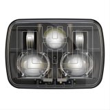 J. W. Speaker 8910 Evolution 2 LED Headlights 554481 Headlight Assemblies, Headlights, Rectangle, Clear Lens, Black Housing, Black Bezel, Each thumbnail 5