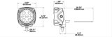 J. W. Speaker 4418 LED Work Lights 555003 Auxiliary Light, Light, LED, Flood Beam, 3.5 in. Square, Clear, Aluminum, 12 V, Pair thumbnail 5